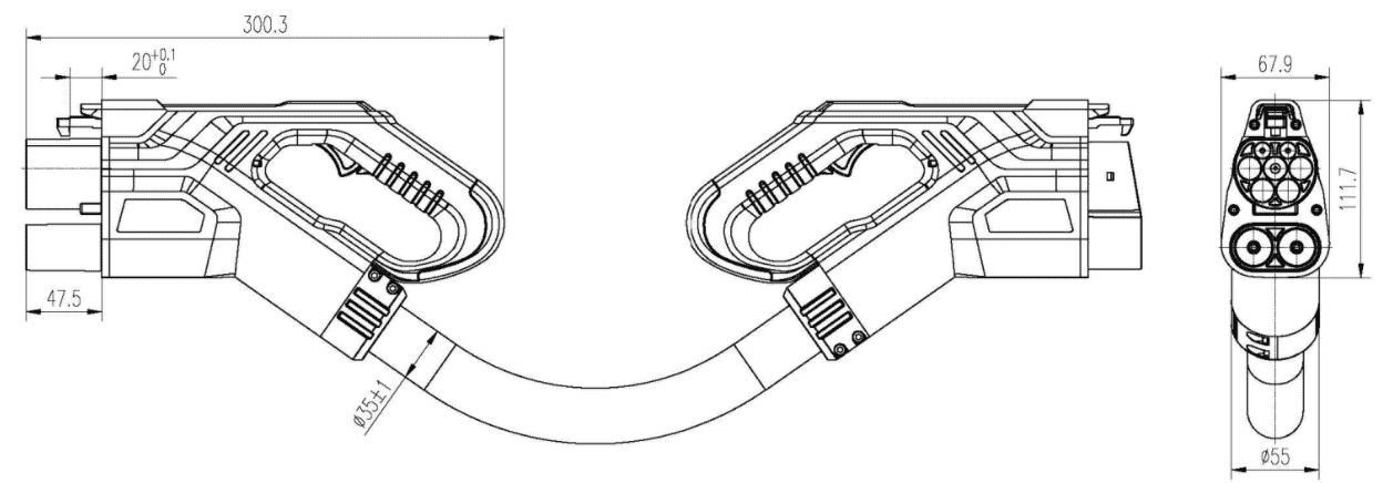 ccs adapter lenght