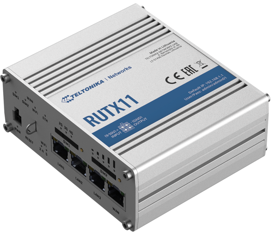 RUTX11 INDUSTRIAL CELLULAR ROUTER