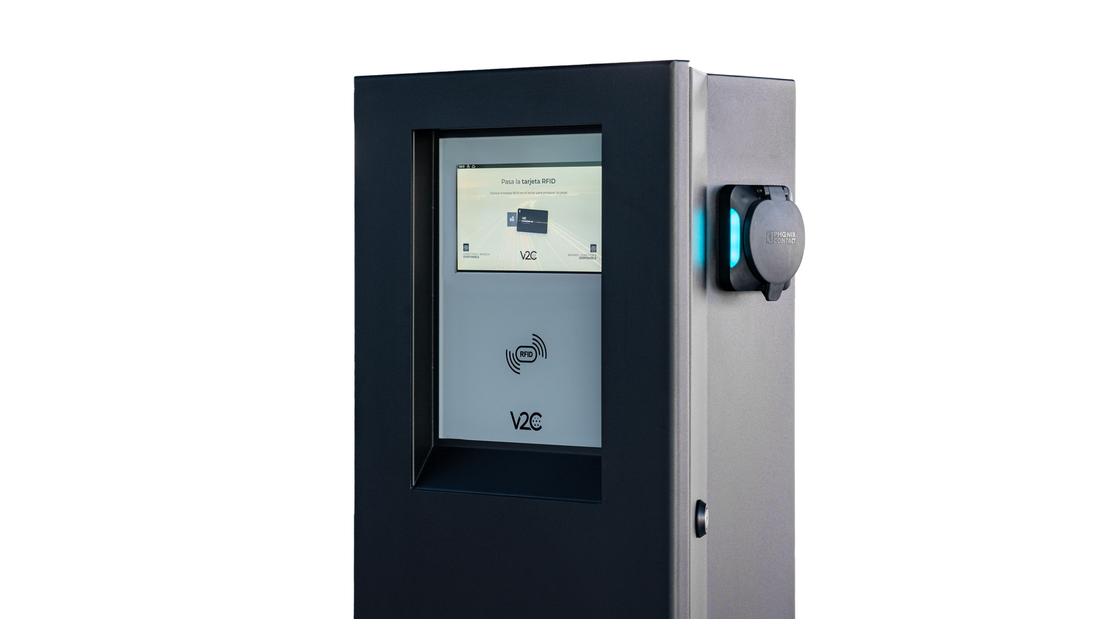 V2C POLE PRO utičnica (2×22 kW), 8'' zaslon, 4G, LAN/WiFi, RFID - Image 4