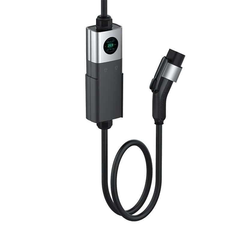 portable charger with DISPLAY control box 22kW (3X32A), TYPE2-CEE RED, 32A x 3phases, 5m - Image 1