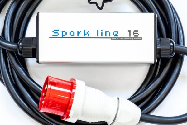 SPARK LINE 16 -  cable with control box 11kW (3X16A), TYPE2-CEE RED, 16A x 3phases, 5m