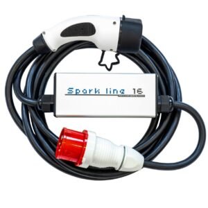 SPARK LINE 16 -  cable with control box 11kW (3X16A), TYPE2-CEE RED, 16A x 3phases, 5m