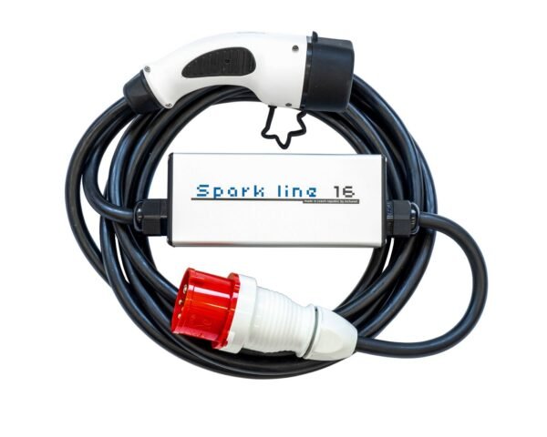 SPARK LINE 16 -  cable with control box 11kW (3X16A), TYPE2-CEE RED, 16A x 3phases, 5m