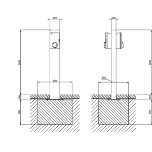 TAC pedestal back-to-back for 2 x ABB Terra AC - Image 2