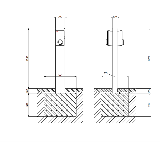 TAC pedestal back-to-back for 2 x ABB Terra AC - Image 2