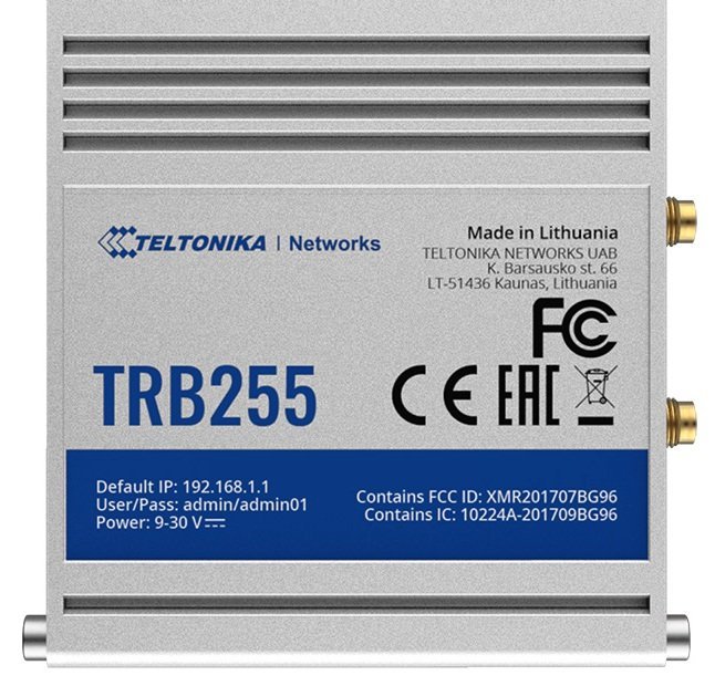 TRB255 Industrial M2M Gateway 4G/LTE (Cat M1), NB-IoT, 2G, I/O - Image 3